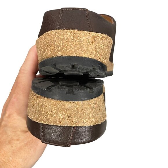 Haflinger mary Jane slip on clog shoes brown leather women’s 37 minimalist - Picture 12 of 14